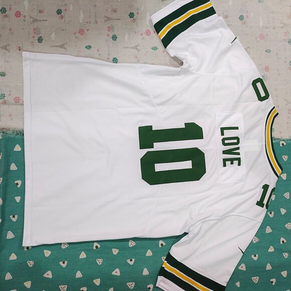 Green bay packers jordan love #10 white jersey - Picture 7 of 10